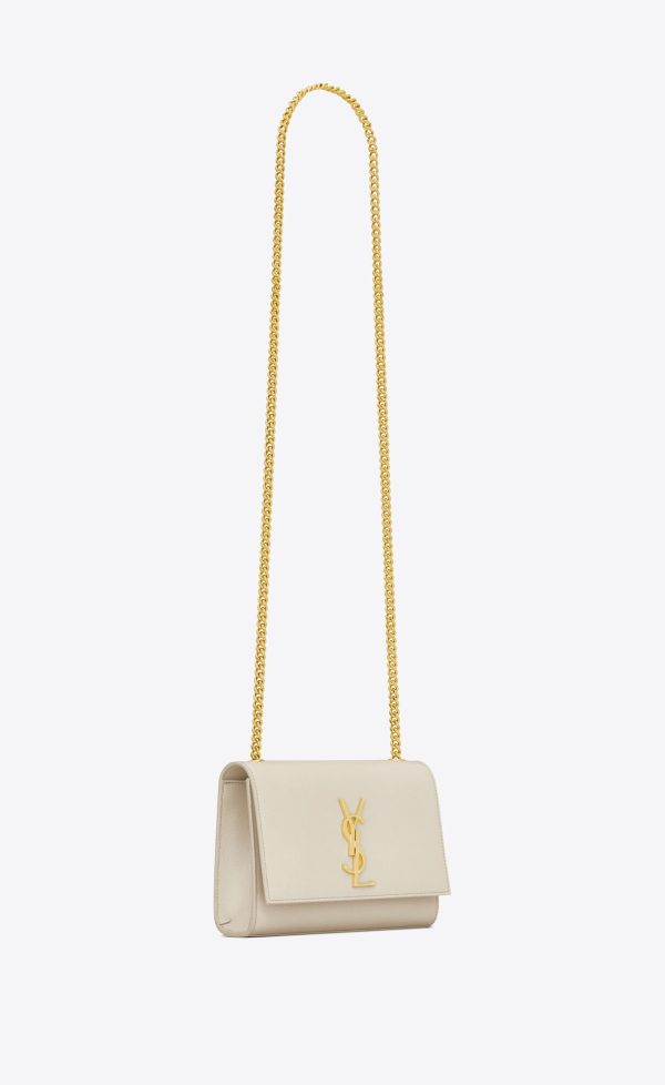 small kate in grain de poudre embossed leather blanc vintage