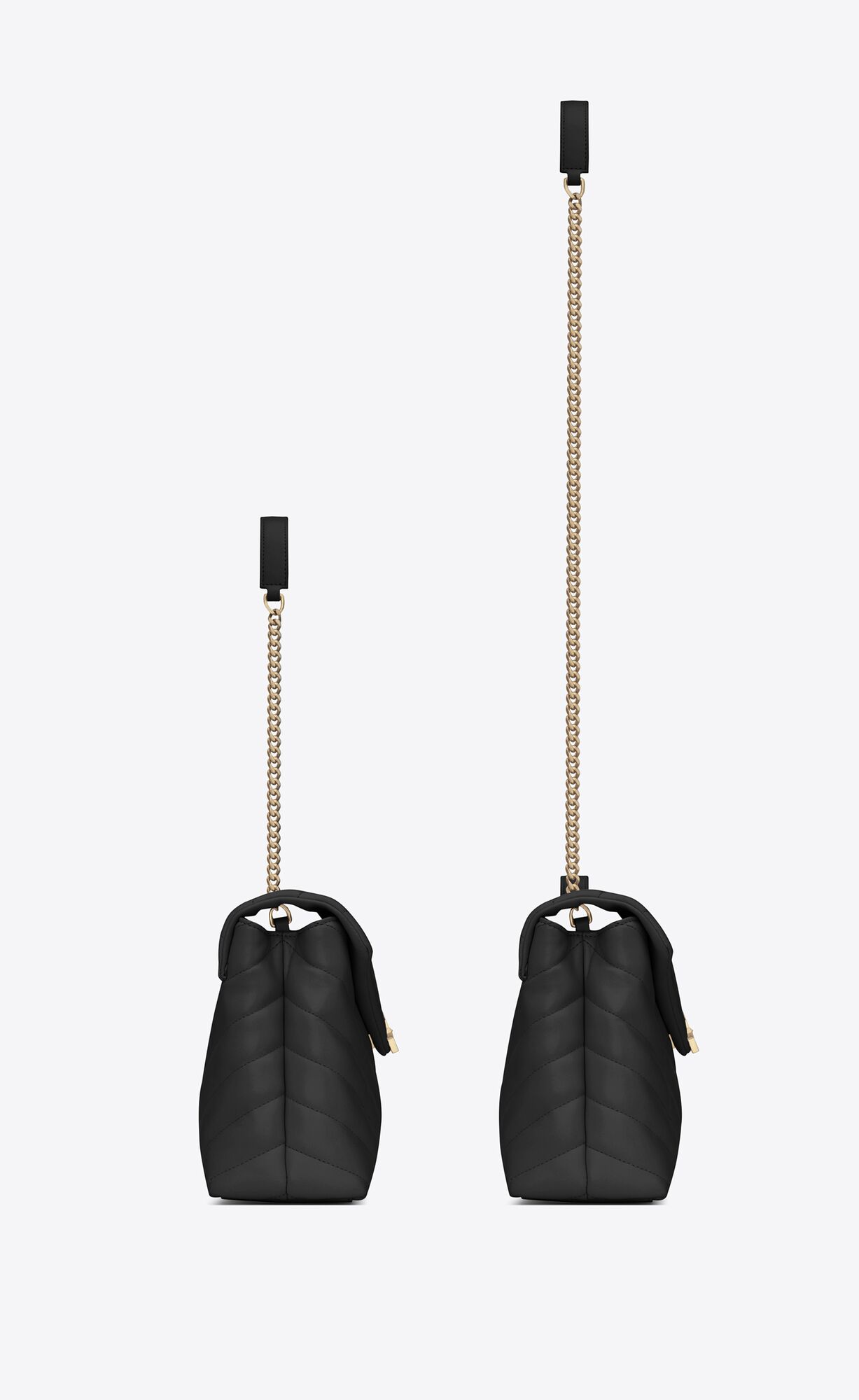 small loulou in quilted leather noir small loulou in quilted leather noir