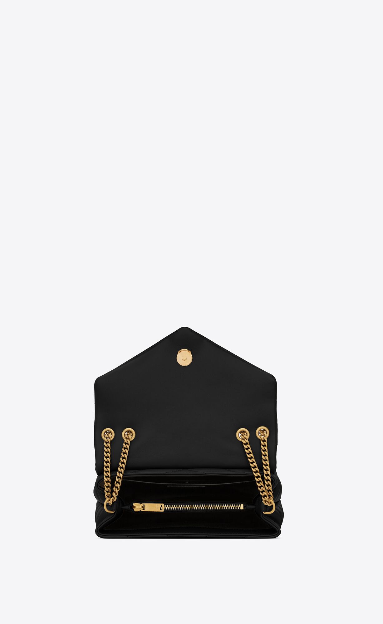 small loulou in quilted leather noir small loulou in quilted leather noir