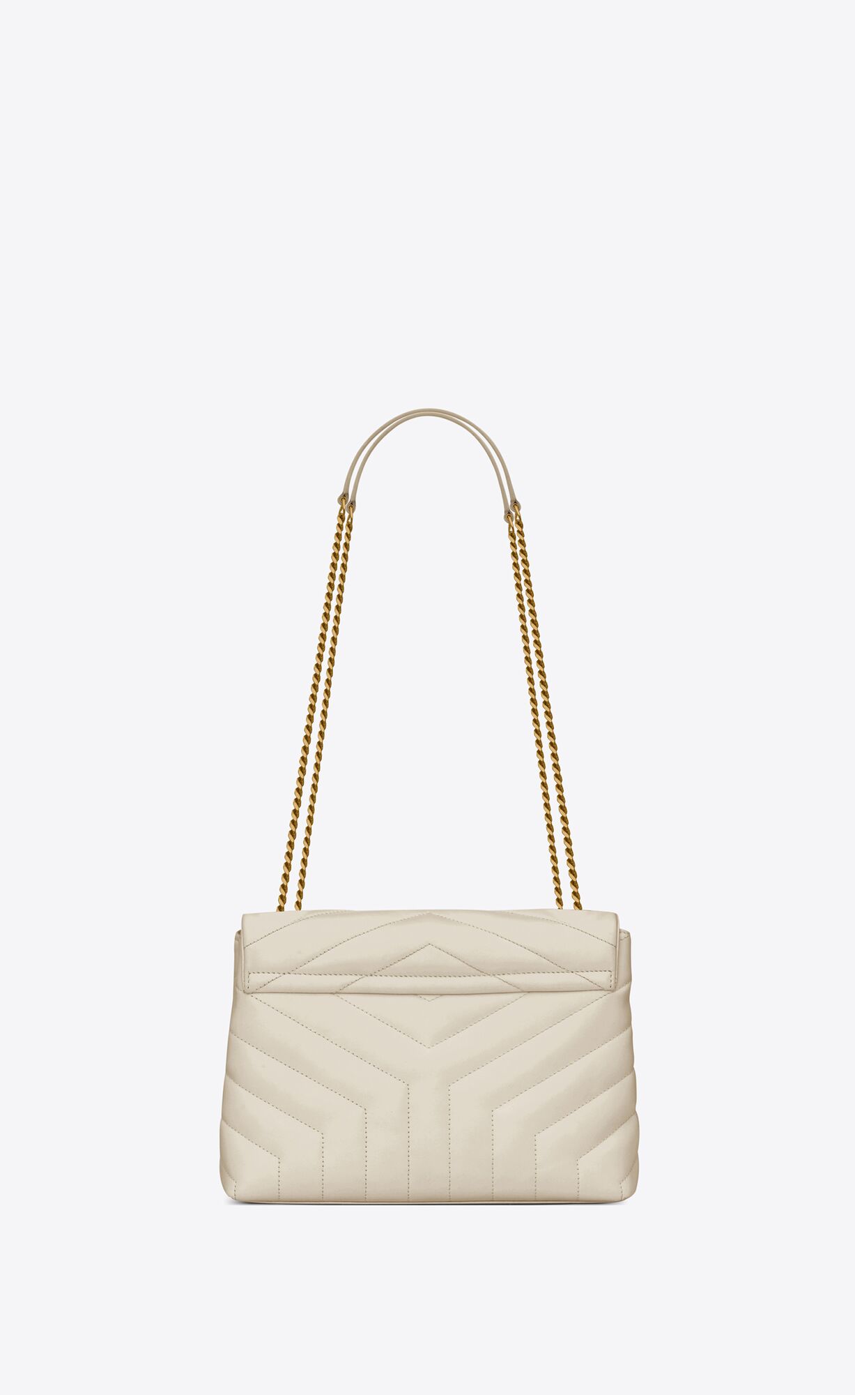 small loulou in quilted leather blanc vintage small loulou in quilted leather blanc vintage