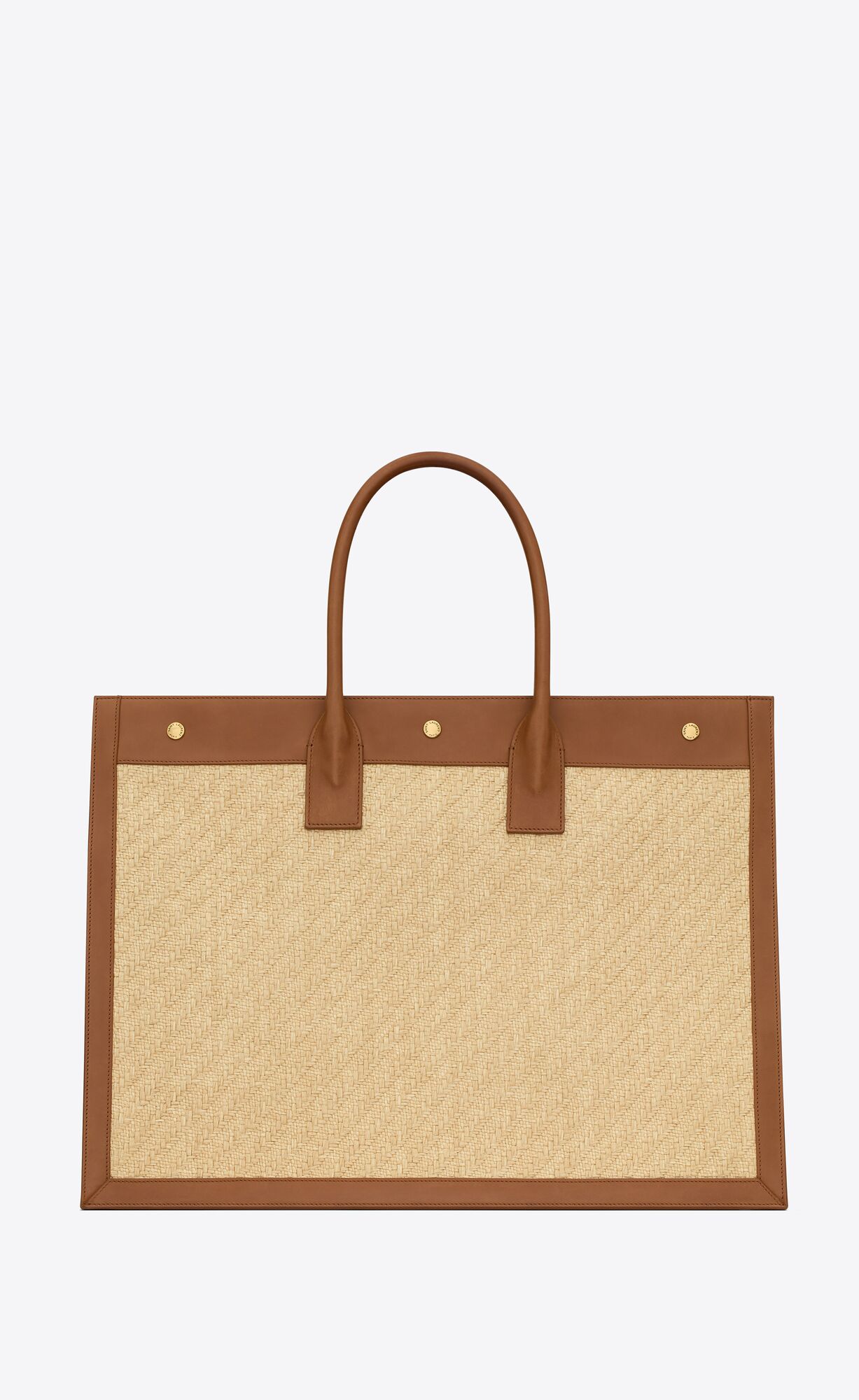 rive gauche in embroidered raffia and vegetable tanned leather natural sand and brick rive gauche in embroidered raffia and vegetable tanned leather natural sand and brick
