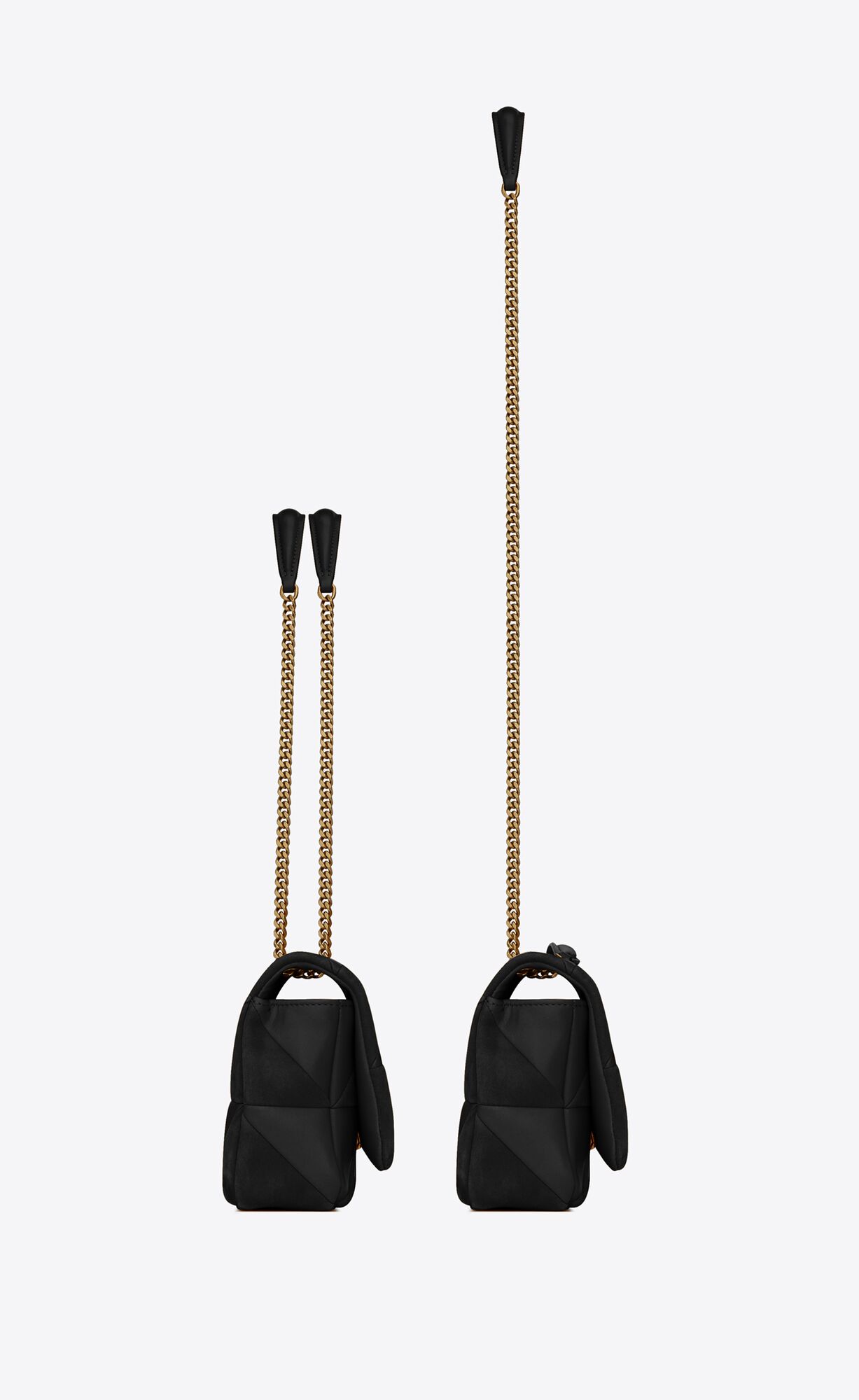 medium jamie in suede and lambskin black medium jamie in suede and lambskin black