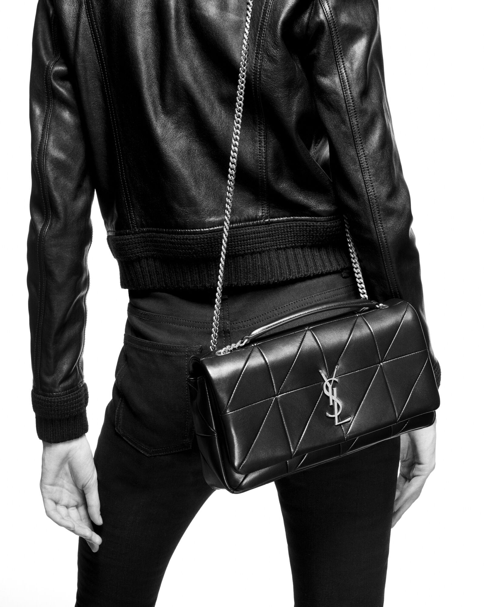 medium jamie in satin black medium jamie in satin black