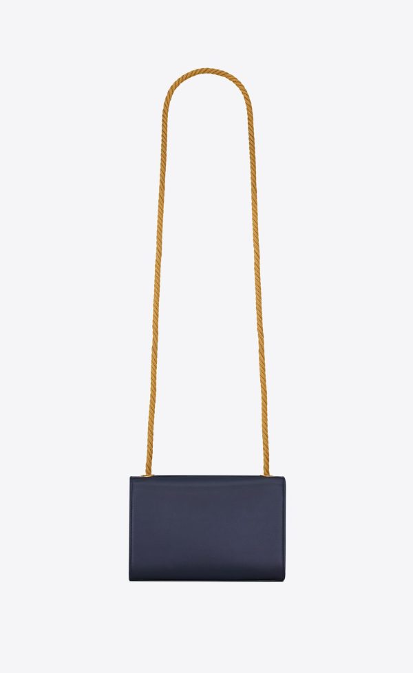 kate small chain bag in soft leather marine