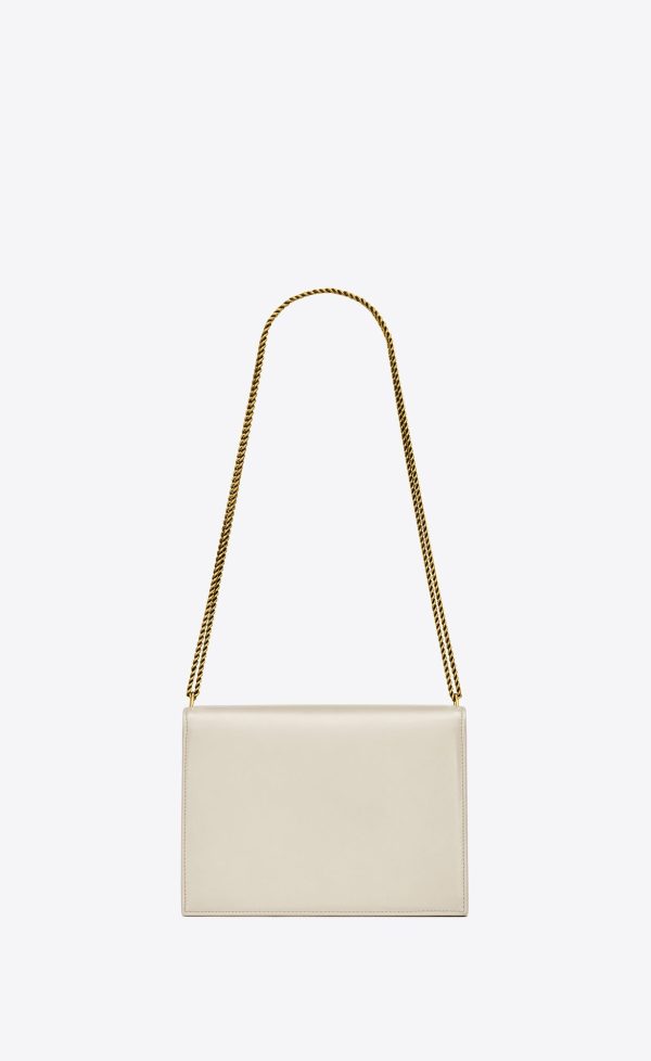 cassandra medium chain bag in smooth leather blanc vintage