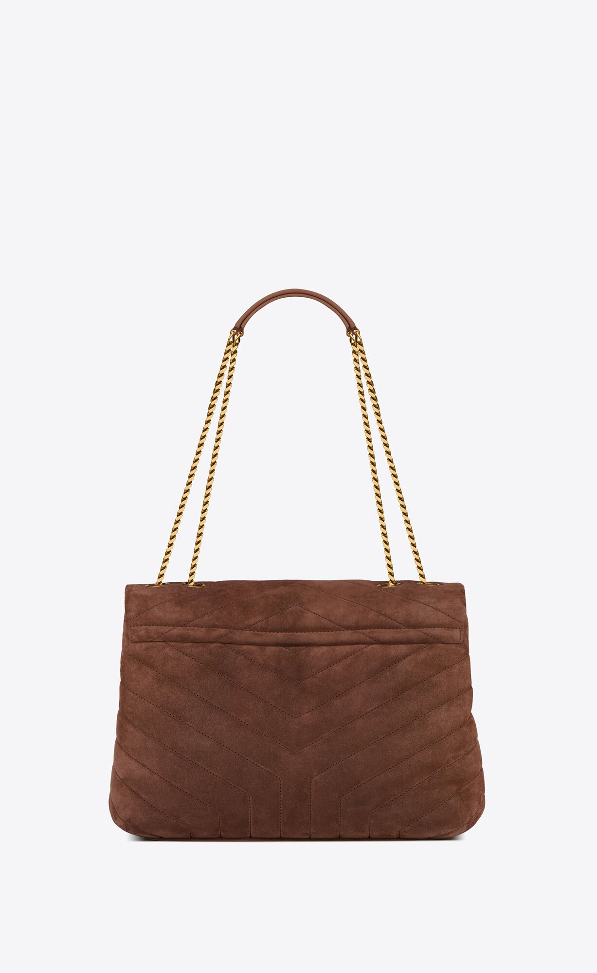 medium loulou in quilted suede brown coffee medium loulou in quilted suede brown coffee