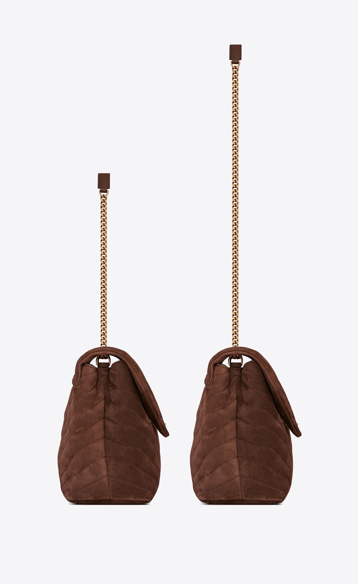 medium loulou in quilted suede brown coffee medium loulou in quilted suede brown coffee