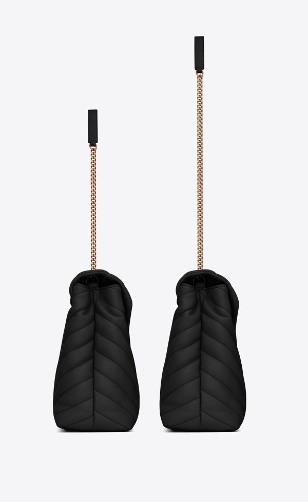 large loulou in quilted leather noir