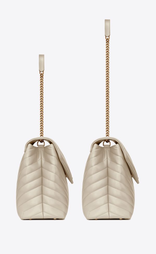 large loulou in quilted leather blanc vintage