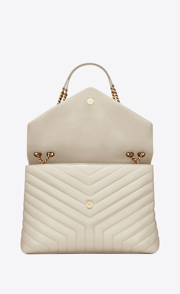large loulou in quilted leather blanc vintage