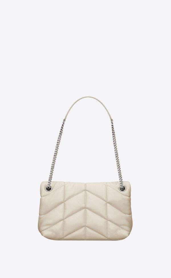 small puffer in quilted nappa leather blanc vintage