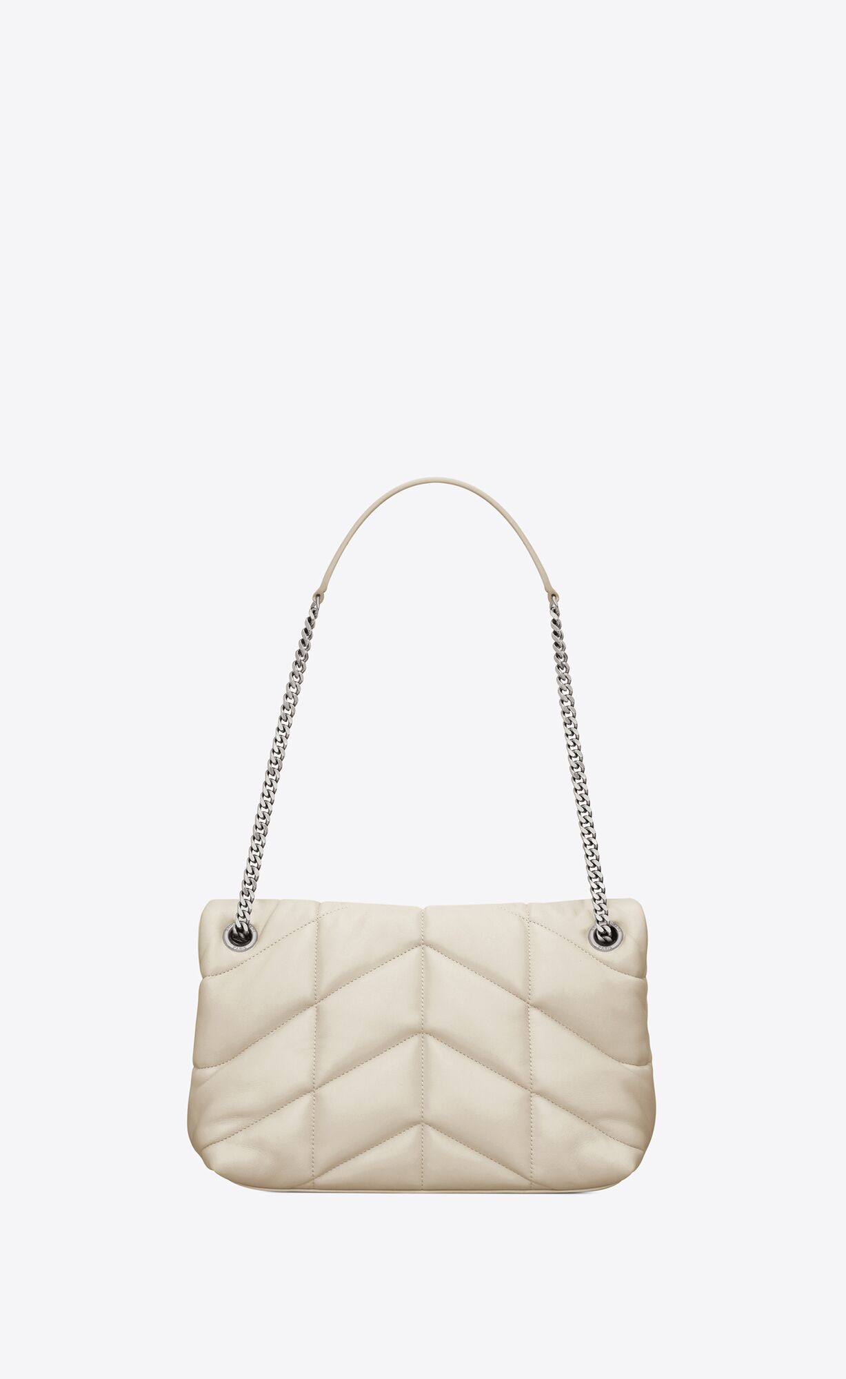 small puffer in quilted nappa leather blanc vintage small puffer in quilted nappa leather blanc vintage