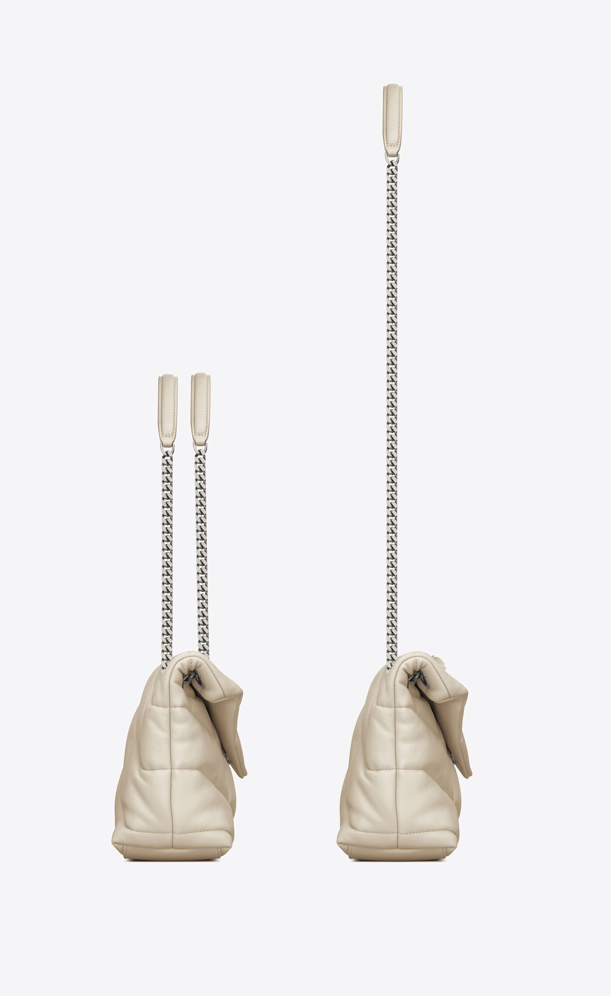 small puffer in quilted nappa leather blanc vintage small puffer in quilted nappa leather blanc vintage