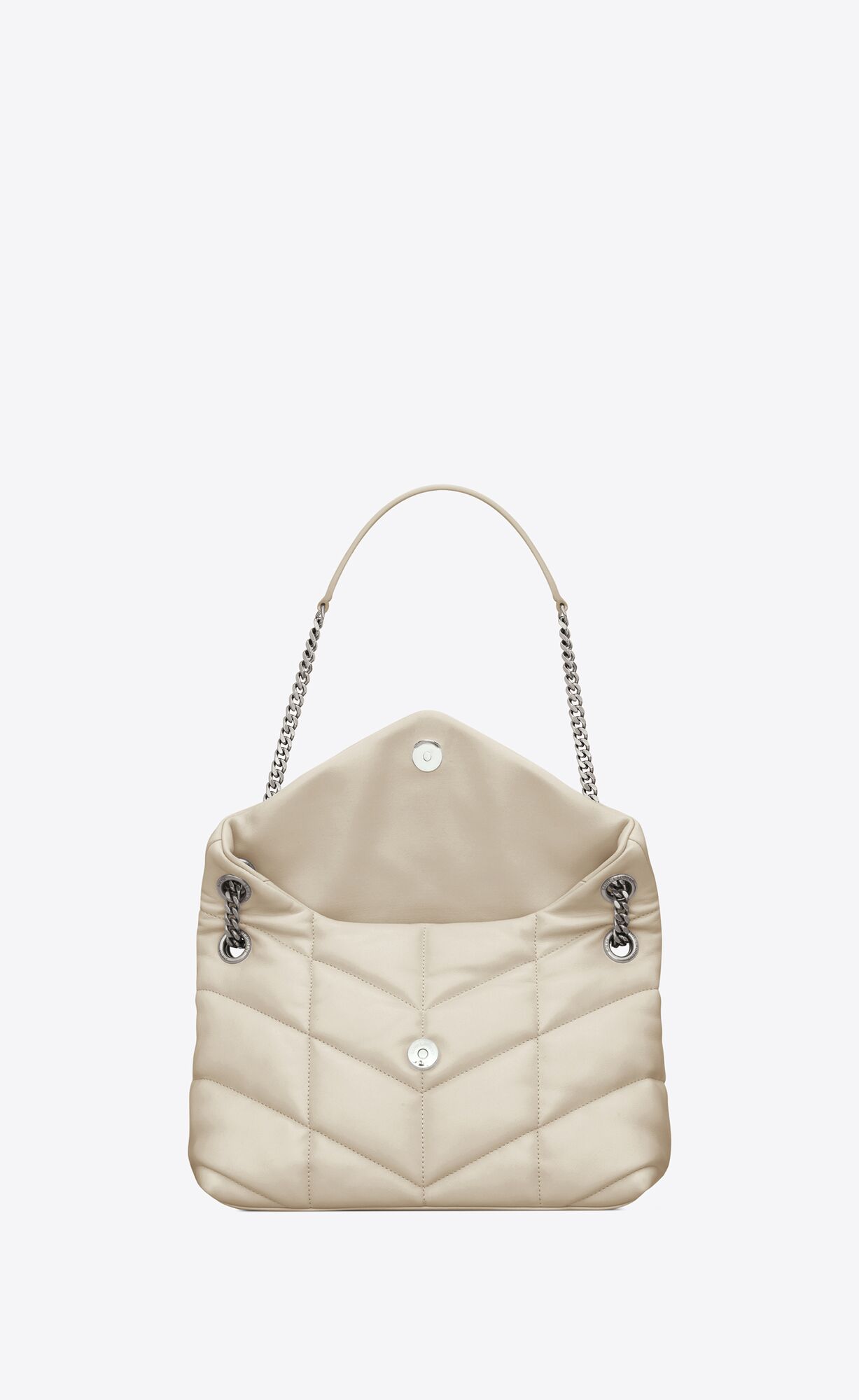 small puffer in quilted nappa leather blanc vintage small puffer in quilted nappa leather blanc vintage