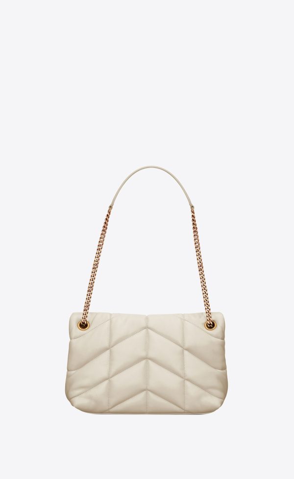 small puffer in quilted nappa leather blanc vintage