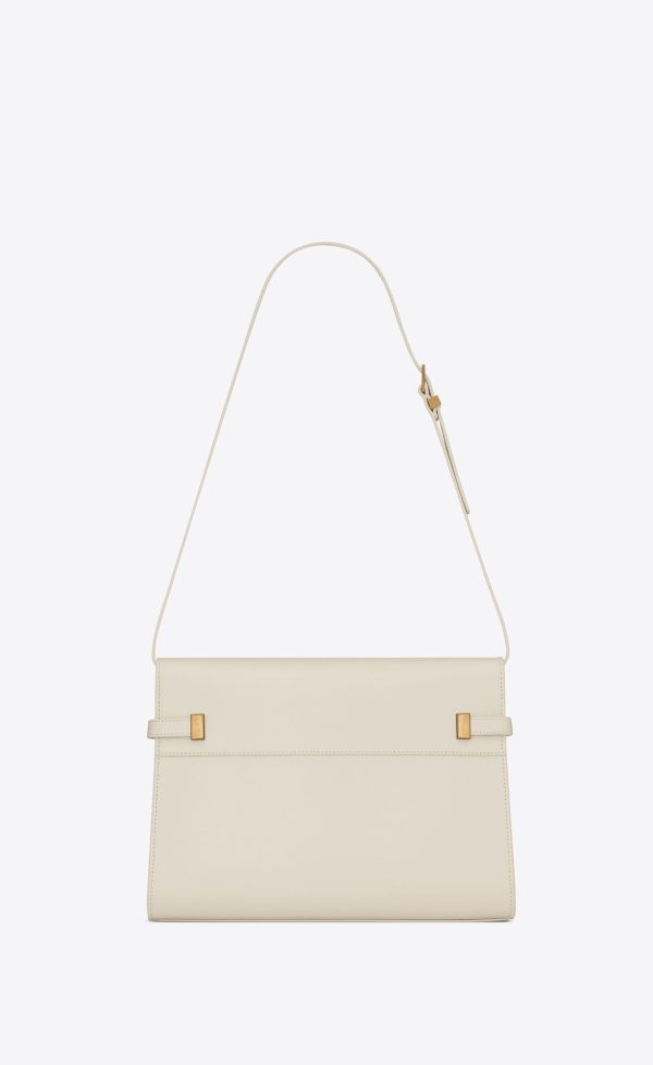 manhattan shoulder bag in box saint laurent leather blanc vintage
