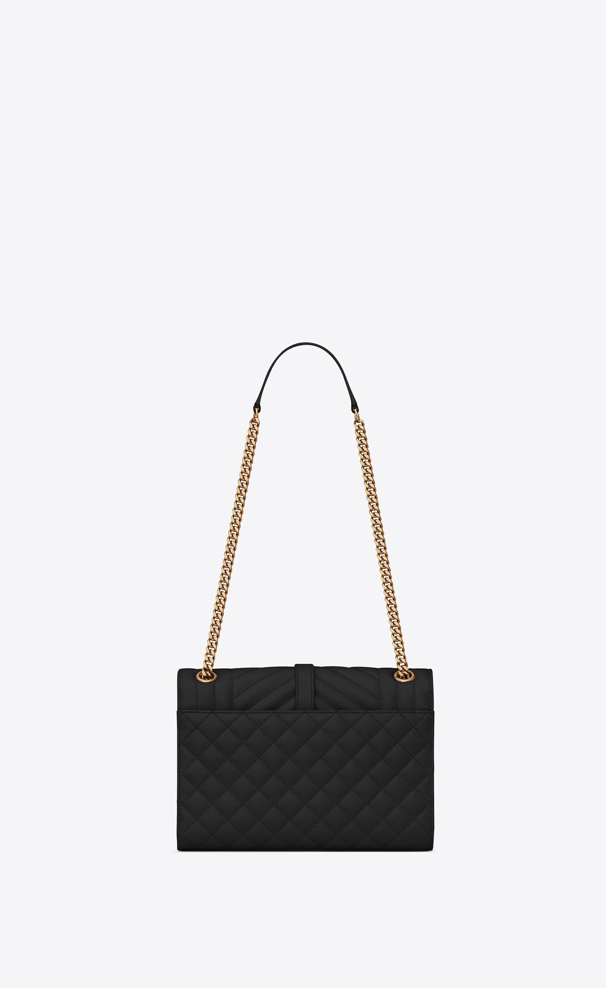 medium envelope in quilted grain de poudre embossed leather noir medium envelope in quilted grain de poudre embossed leather noir