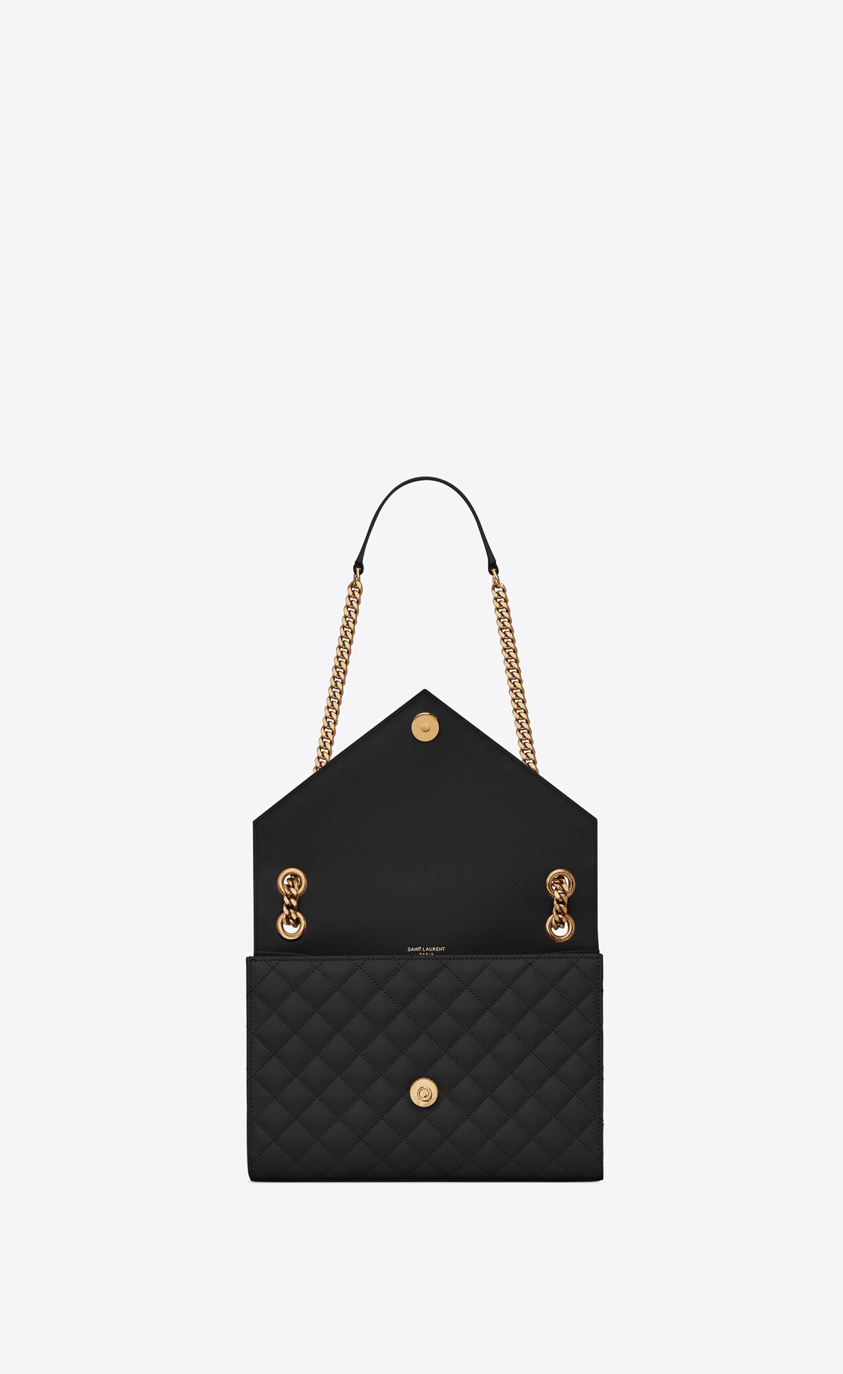 medium envelope in quilted grain de poudre embossed leather noir medium envelope in quilted grain de poudre embossed leather noir