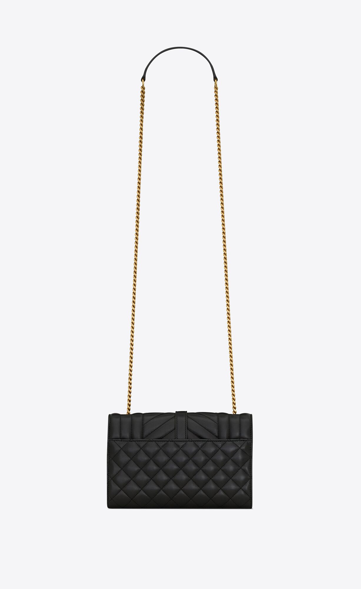 small envelope in quilted nappa leather black small envelope in quilted nappa leather black