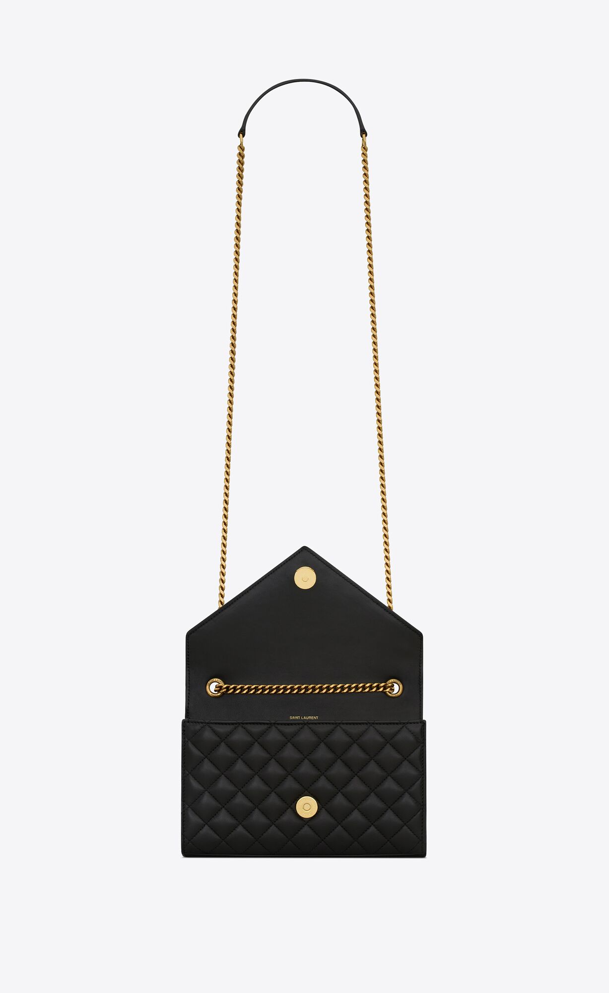 small envelope in quilted nappa leather black small envelope in quilted nappa leather black