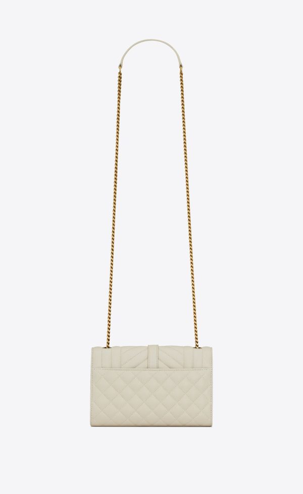 small envelope in quilted nappa leather blanc vintage