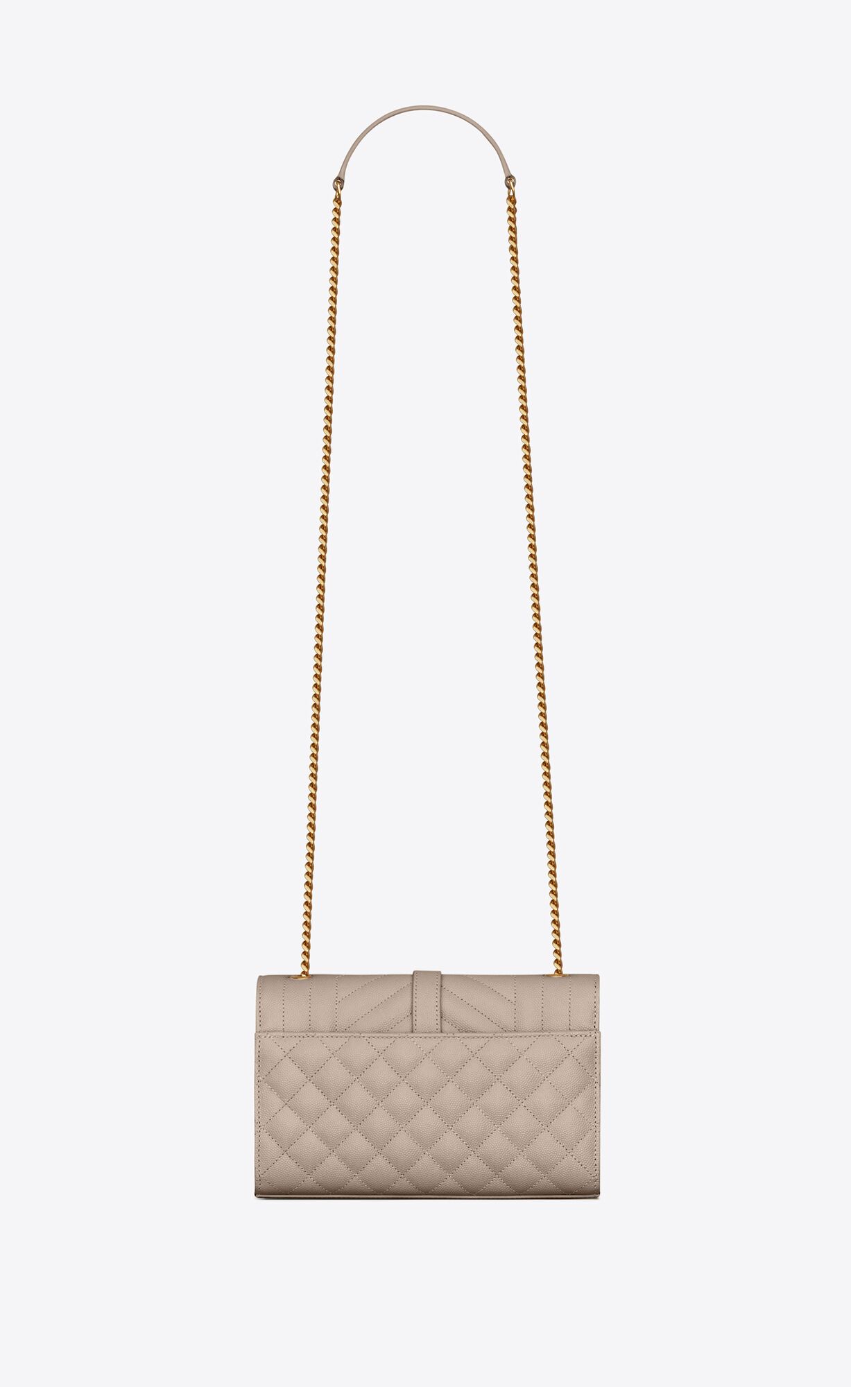 small envelope in quilted grain de poudre embossed leather greyish brown small envelope in quilted grain de poudre embossed leather greyish brown