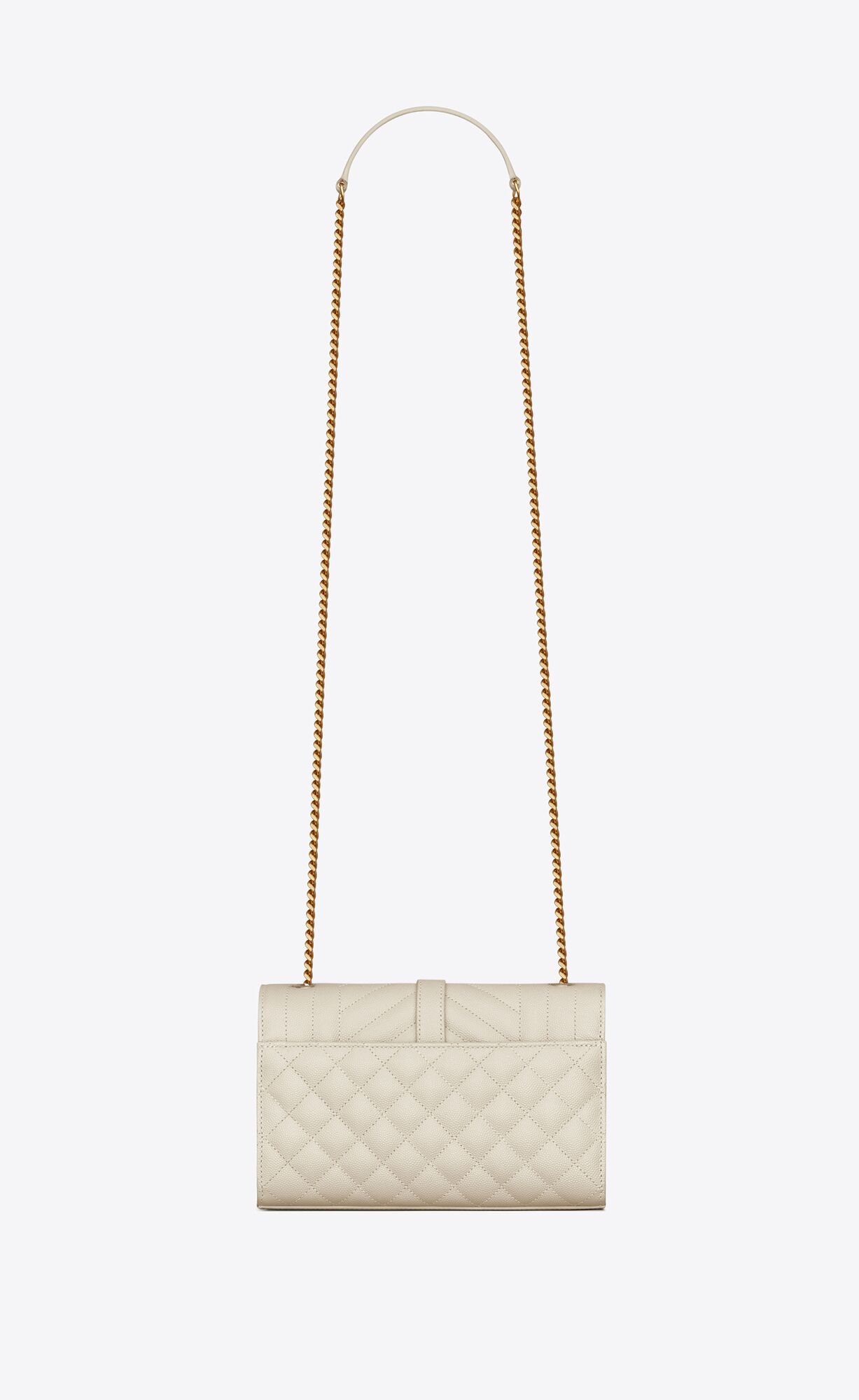 small envelope in quilted grain de poudre embossed leather blanc vintage small envelope in quilted grain de poudre embossed leather blanc vintage