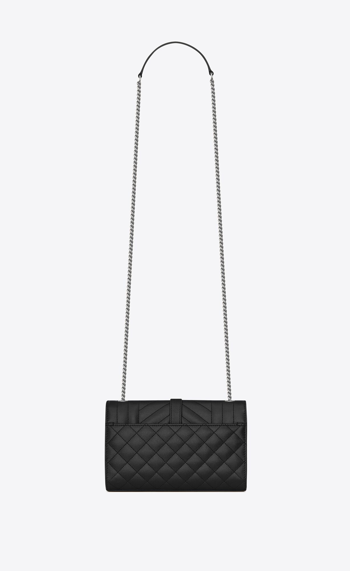 small envelope in quilted grain de poudre embossed leather noir small envelope in quilted grain de poudre embossed leather noir