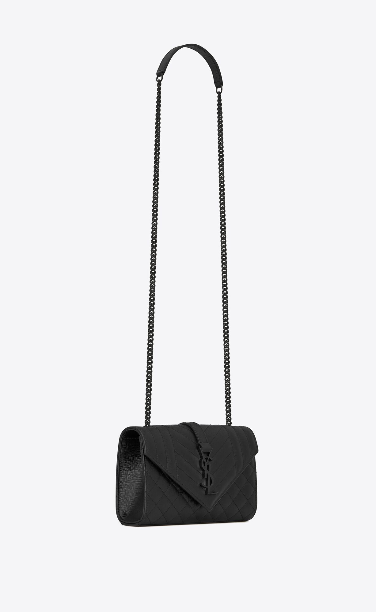small envelope in quilted grain de poudre embossed leather noir small envelope in quilted grain de poudre embossed leather noir