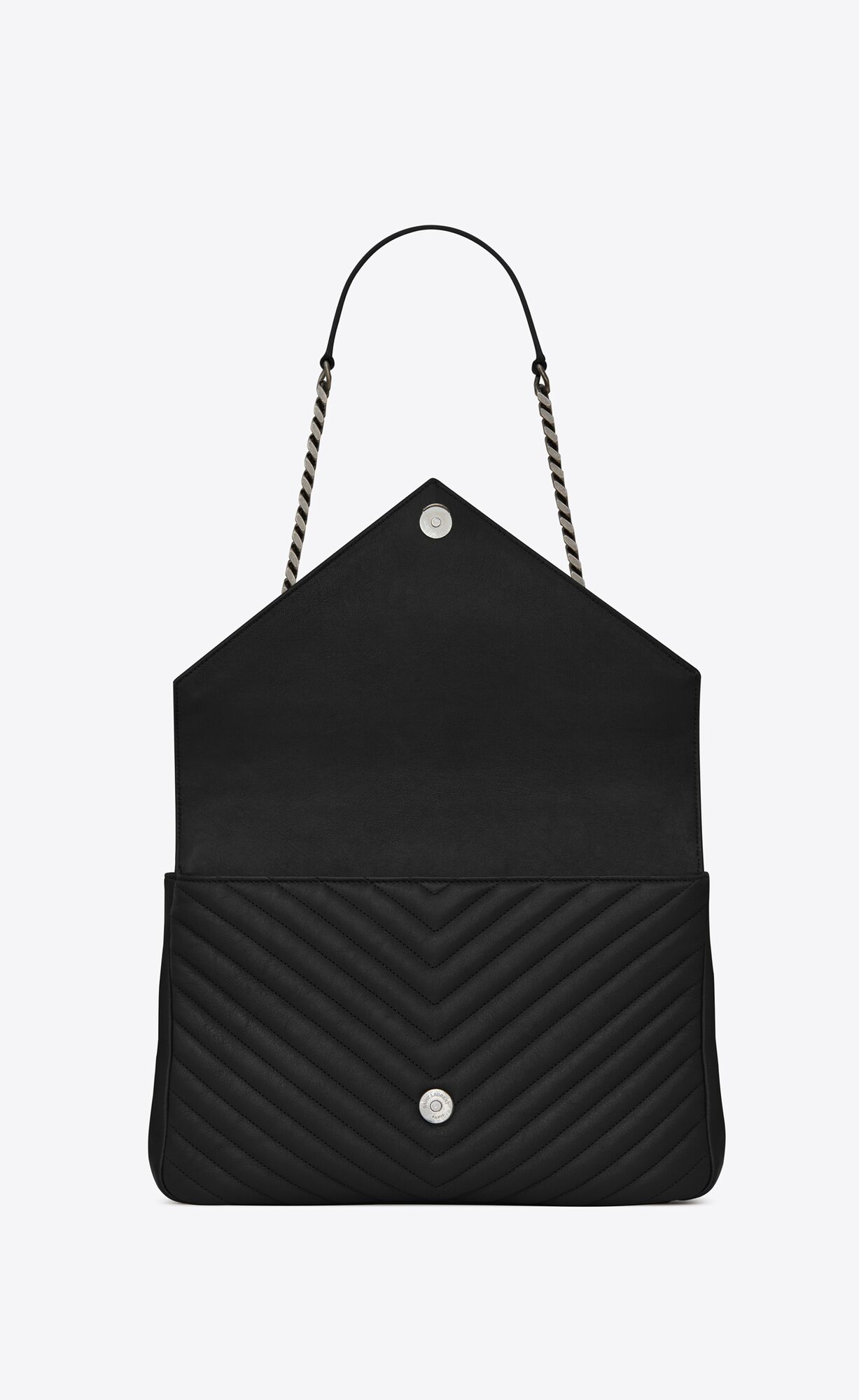 large college in quilted leather black large college in quilted leather black
