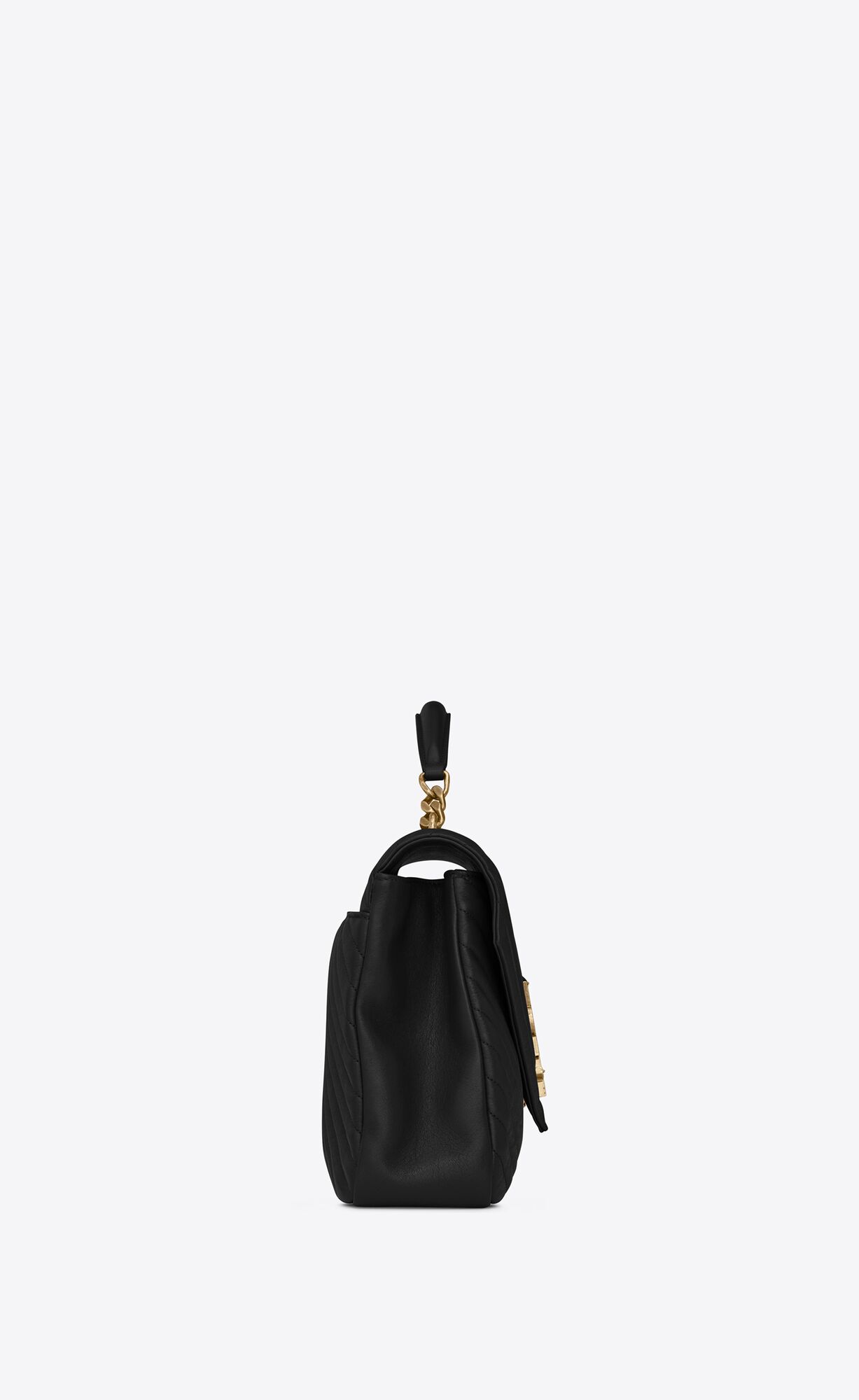 large college in quilted leather black large college in quilted leather black