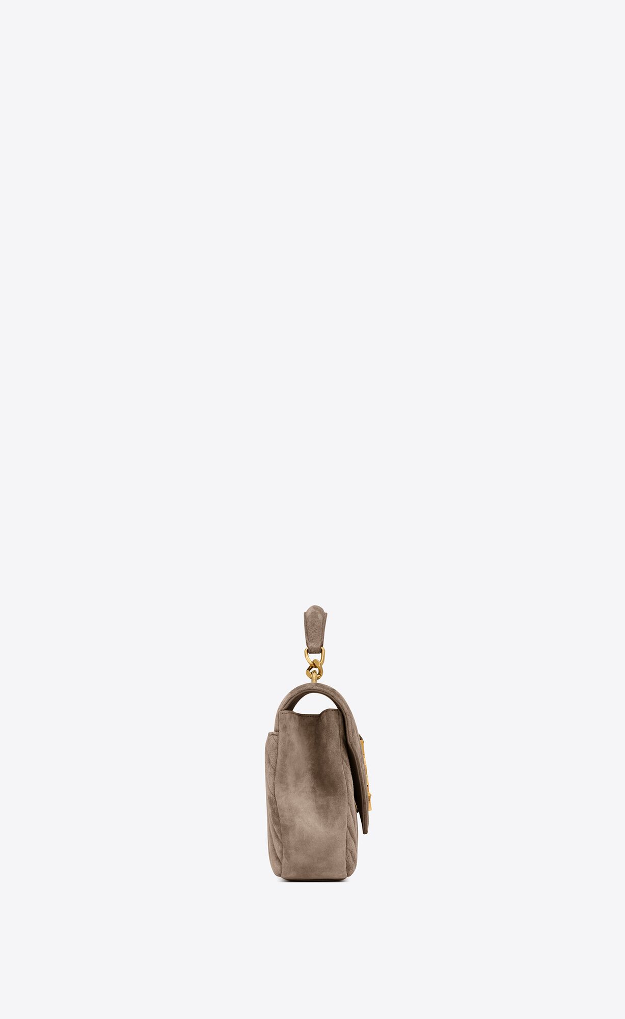 medium college in quilted suede taupe medium college in quilted suede taupe