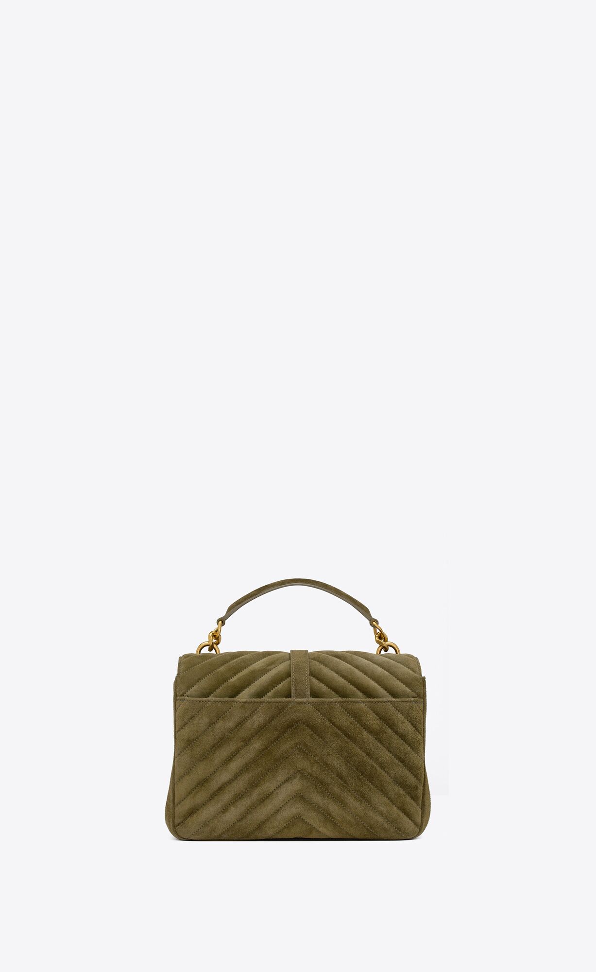 medium college in quilted suede loden green medium college in quilted suede loden green