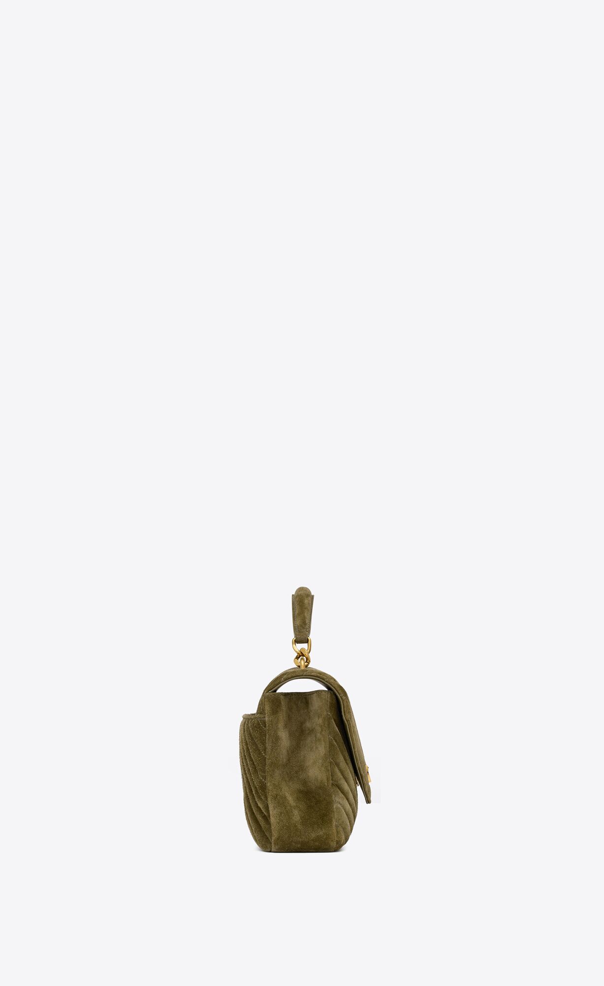 medium college in quilted suede loden green medium college in quilted suede loden green