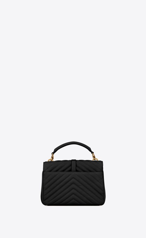 medium college in quilted leather black