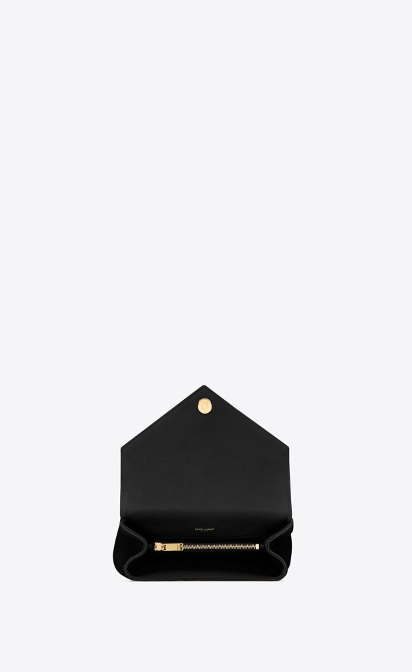 medium college in quilted leather black