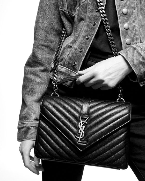 medium college in quilted leather black