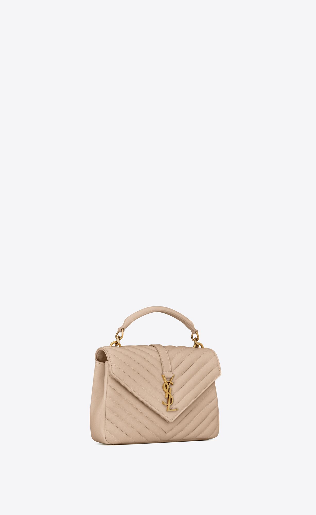 medium college in quilted leather dark beige medium college in quilted leather dark beige