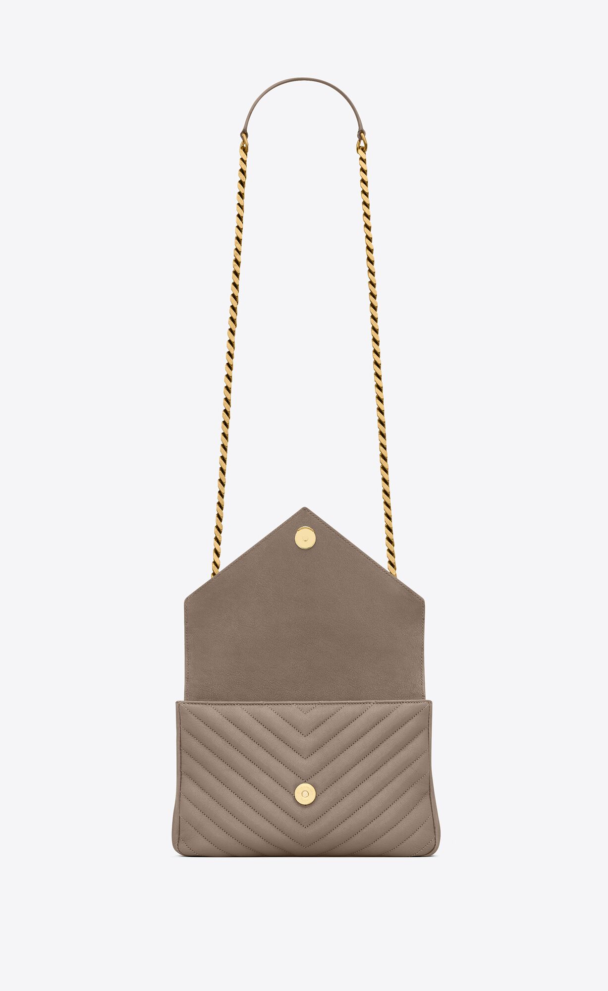 medium college in quilted leather greyish brown medium college in quilted leather greyish brown