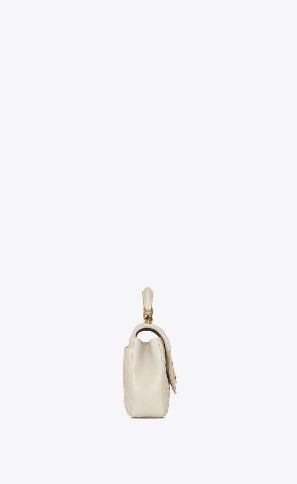 medium college in quilted leather blanc vintage