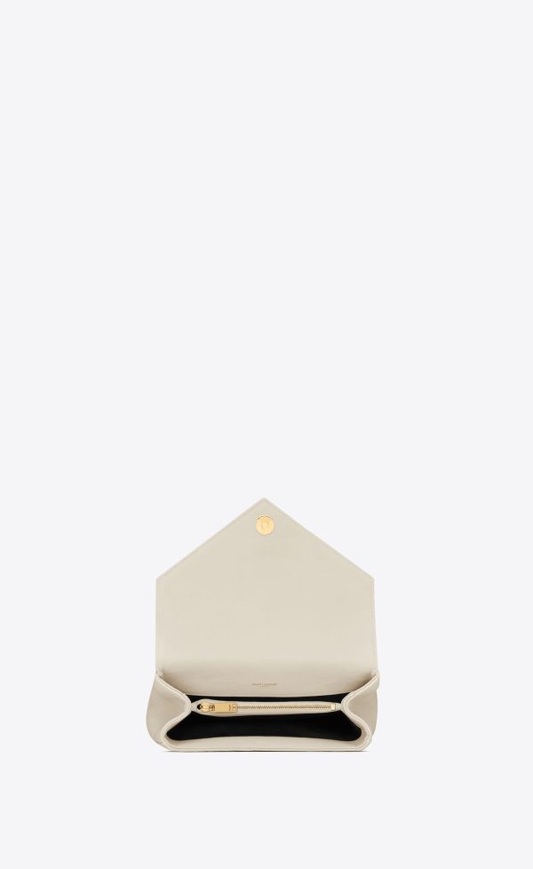 medium college in quilted leather blanc vintage