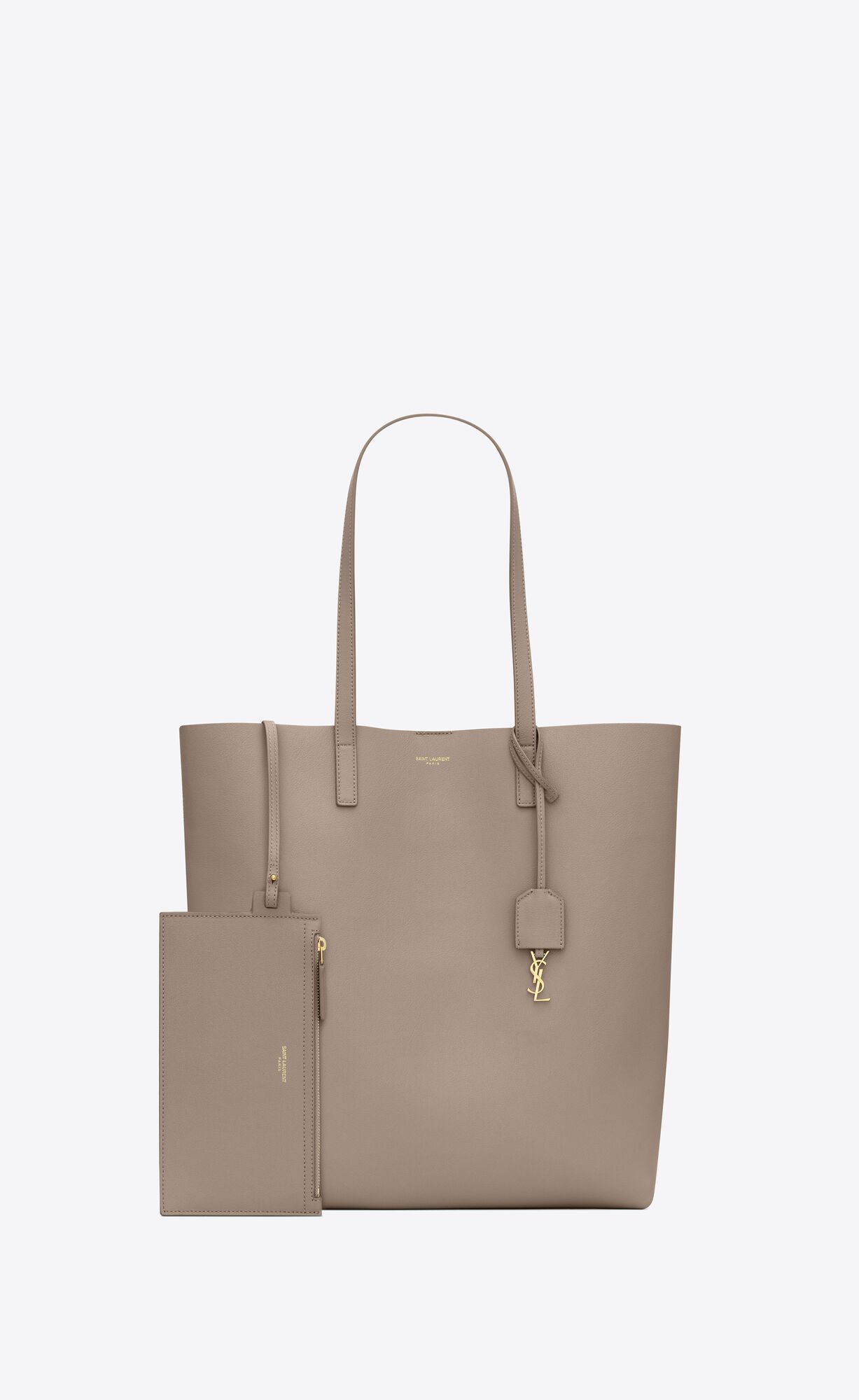 shopping saint laurent in leather greyish brown shopping saint laurent in leather greyish brown