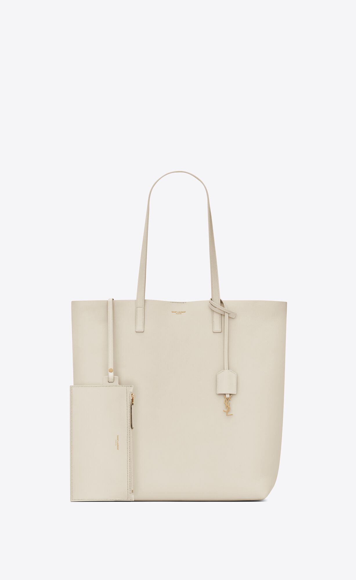 shopping saint laurent in leather vintage white shopping saint laurent in leather vintage white