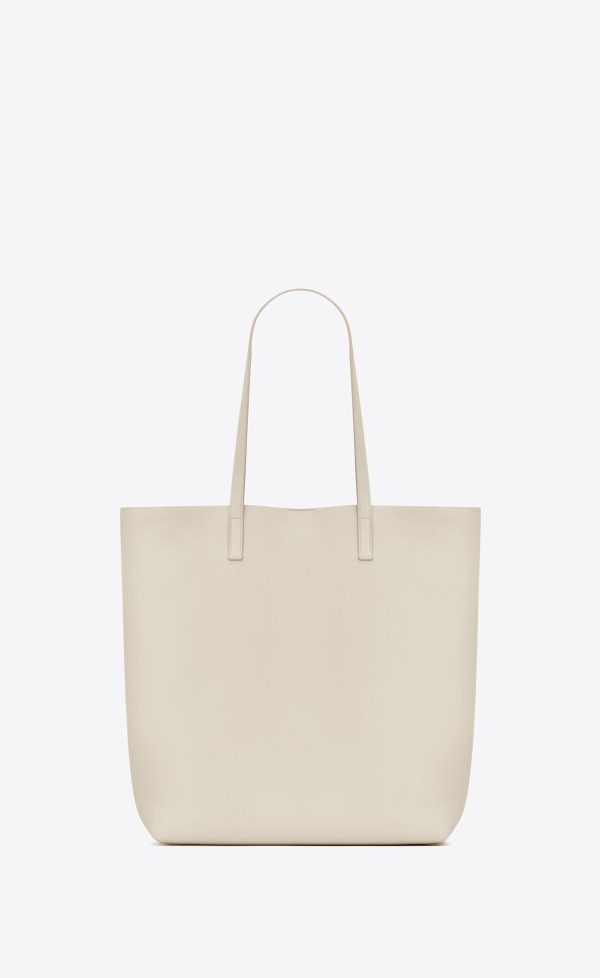 shopping saint laurent in leather vintage white