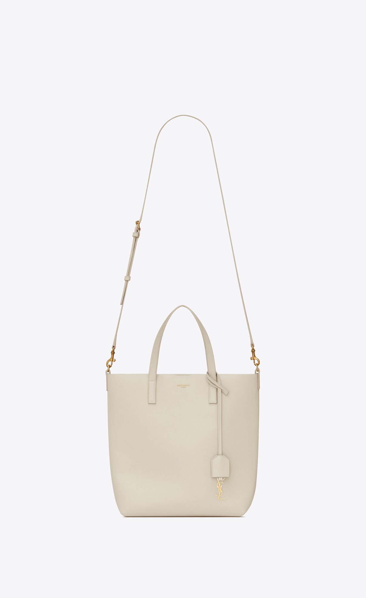 shopping saint laurent in leather blanc vintage shopping saint laurent in leather blanc vintage
