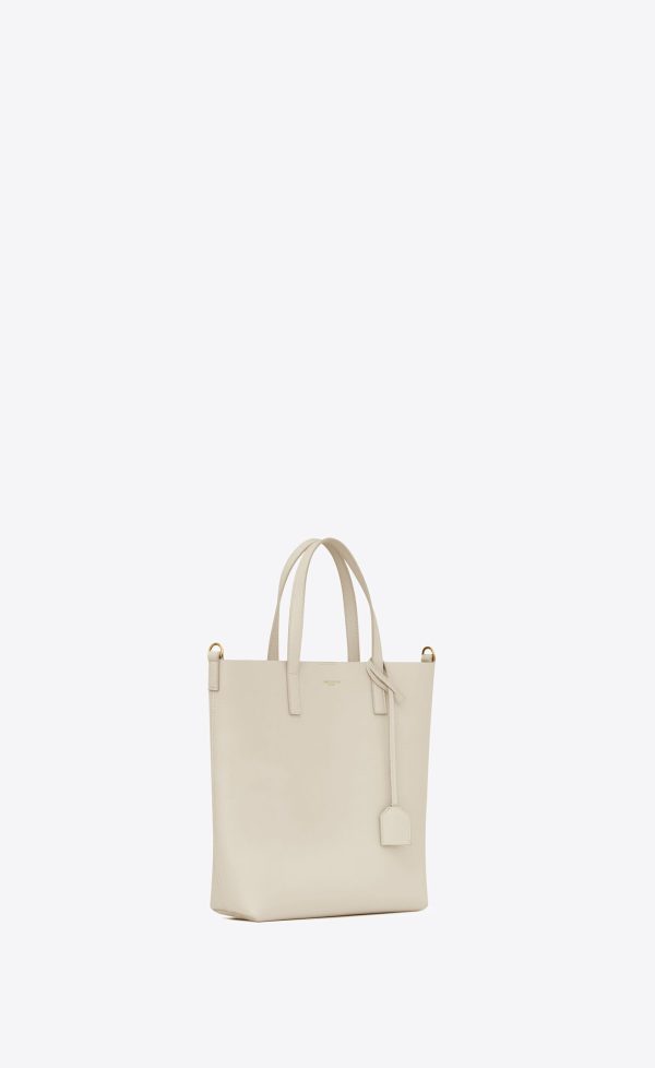 shopping saint laurent in leather blanc vintage