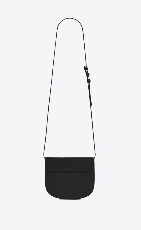 kaia small satchel in smooth leather noir