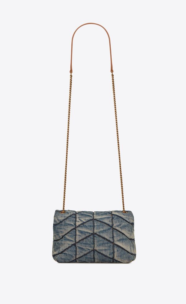 puffer toy bag in denim rodeo blue