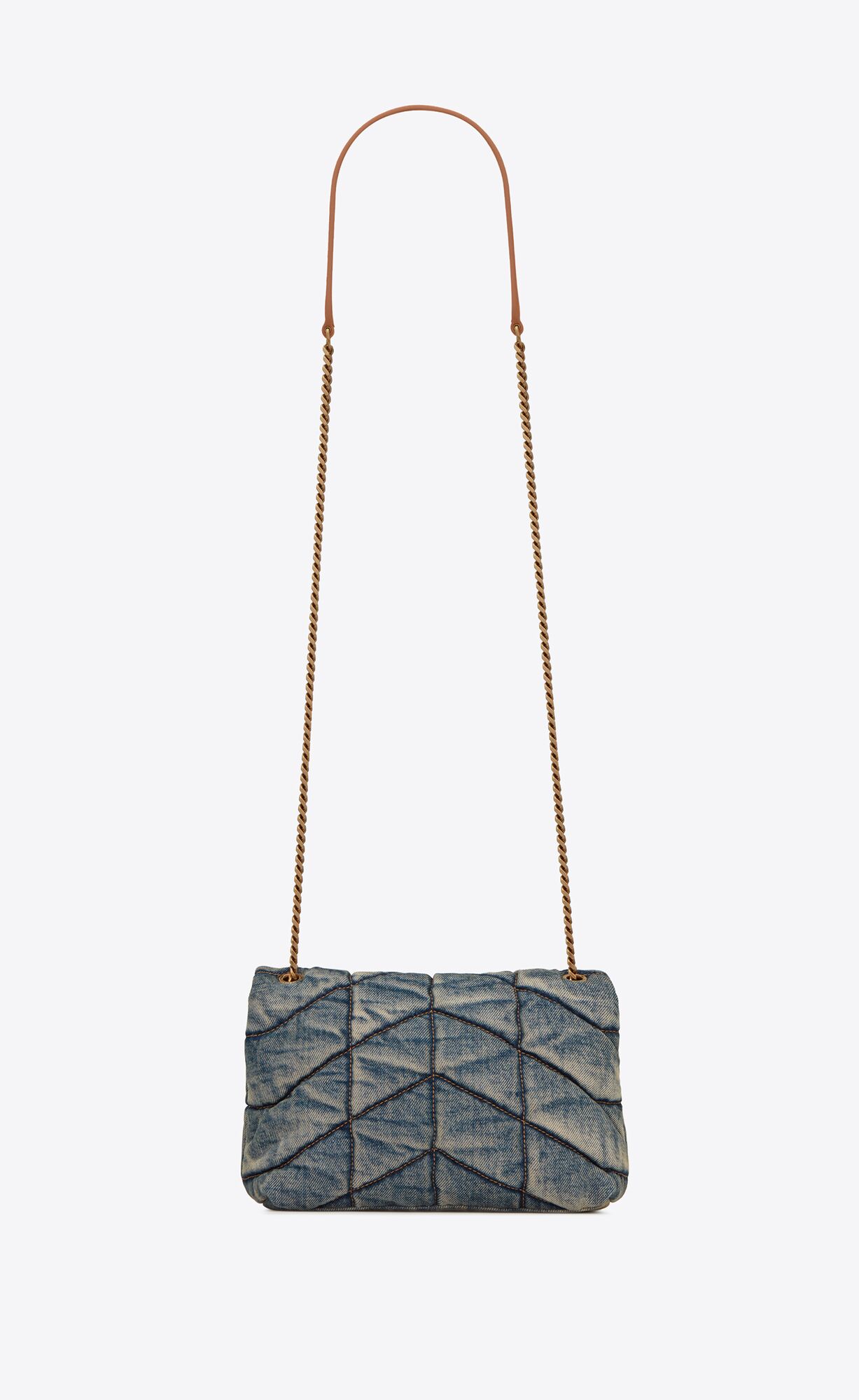 puffer toy bag in denim rodeo blue puffer toy bag in denim rodeo blue