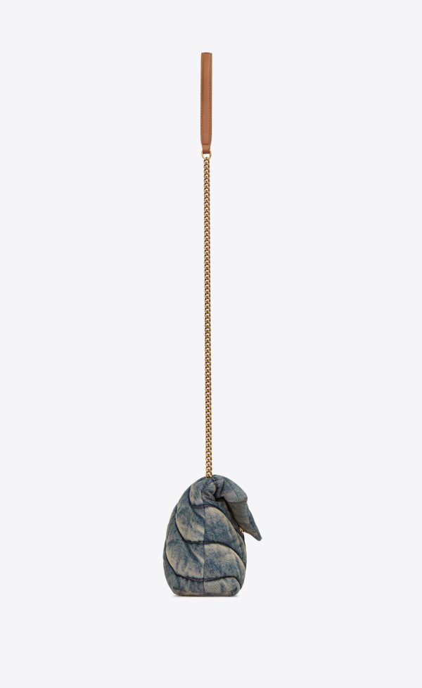 puffer toy bag in denim rodeo blue
